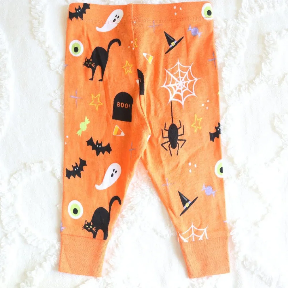 Baby Halloween Trick or Treat Stripe Shorts Matching Family Sleep Set 3pc Bundle